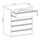 Cômoda 5 Gavetas Inovatto Belmax Ébano