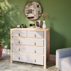 Cômoda 5 Gavetas Íris Cabecasa Madeiraoriginals Cinza/natural