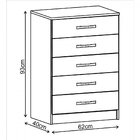 Cômoda 5 Gavetas Maxi Evidência Móveis