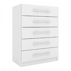 Cômoda 5 Gavetas Monique Branco - Panorama Móveis