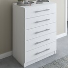 Cômoda 5 Gavetas Monique Branco - Panorama Móveis