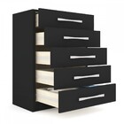 Cômoda 5 Gavetas Monique Preto Fosco - Panorama Móveis
