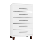 Cômoda 5 Gavetas Porto Belo Branco Clique Chique