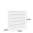Cômoda 5 Gavetas - Premium-neve - Tcil Móveis