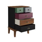 Cômoda 5 Gavetas Preto Color