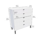 Cômoda 5 Gavetas Queens Falkk Amadeirado