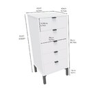 Cômoda 5 Gavetas Queens Falkk Amadeirado