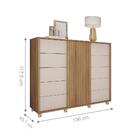 Cômoda 5 Gavetas Ripado Johann