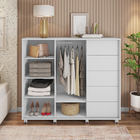 Cômoda 5 Gavetas Ripado Johann Branco Fosco