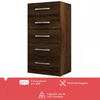Cômoda 5 Gavetas Savana Cacau - Pnr Móveis