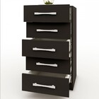 Cômoda 5 Gavetas Savana Preto Fosco - Pnr Móveis