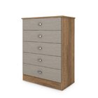 Cômoda 5 Gavetas Seul Móveis Sul Amêndoa/niágara