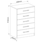 Cômoda 5 Gavetas Solution Móveis Castro