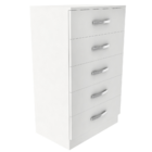 Cômoda 5 Gavetas Taís Branco - Fellicci