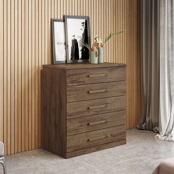 Cômoda 5 Gavetas Toronto Bianchi Móveis Avelã