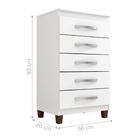 Cômoda 5 Gavetas Tracie Branco