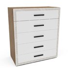 Cômoda 5 Gavetas Valência  Freijó/branco