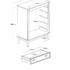 Cômoda 5 Gavetas Verde