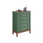 Cômoda 5 Gavetas Verde