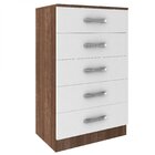 Cômoda 5 Gavetas Yescasa Teka/branco