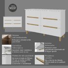 Cômoda 6 Gavetas 100% Mdf Logan  Branco/olmo