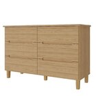 Cômoda 6 Gavetas 100% Mdf Logan Bege