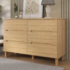 Cômoda 6 Gavetas 100% Mdf Logan Bege