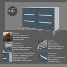 Cômoda 6 Gavetas 100% Mdf Logan Mambel Branco/azul