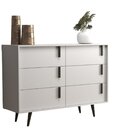 Cômoda 6 Gavetas 124x90x45cm Tulipa Branco