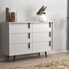 Cômoda 6 Gavetas 124x90x45cm Tulipa Branco