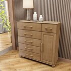 Cômoda 6 Gavetas 1 Porta Em Madeira Maciça Ouro Freijó