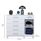 Cômoda 6 Gavetas 1 Porta Milão Benetil Móveis Branco