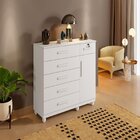 Cômoda 6 Gavetas 1 Porta Milão Benetil Móveis Branco