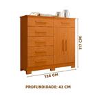 Cômoda 6 Gavetas 2 Portas Cinamomo Xiang Shop Jm