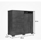 Cômoda 6 Gavetas 2 Portas Coliseu J&a Móveis Jequitiba/off Wh