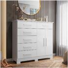 Cômoda 6 Gavetas 2 Portas Hong Kong Plus A02 Branco Fosco - M