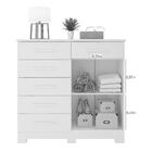 Cômoda 6 Gavetas 2 Portas Hong Kong Plus A02 Branco Fosco - M