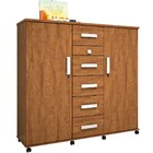 Cômoda 6 Gavetas 2 Portas Roma Amêndoa - Lukaliam Móveis