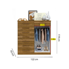 Cômoda 6 Gavetas 2 Portas Xangai Plus - Amêndoa