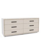 Cômoda 6 Gavetas 611x150,1x46 Cm Valência Branco/creme