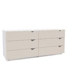 Cômoda 6 Gavetas 63,1x150,1x46 Cm Porto Branco/creme