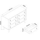 Cômoda 6 Gavetas  Alecrim