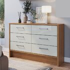 Cômoda 6 Gavetas  Naturalle/cristalo