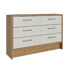 Cômoda 6 Gavetas  Naturalle/cristalo