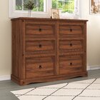 Cômoda 6 Gavetas Acabamento Cera Acapulco 100% Madeira Maciça