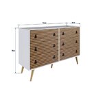 Cômoda 6 Gavetas Amber Genialflex Branco / Brise