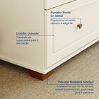 Cômoda 6 Gavetas Ananda Cabecasa Madeiraoriginals Off-white/m