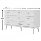 Cômoda 6 Gavetas Branco Tx Co-345 - Hecol Móveis