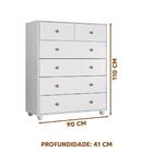 Cômoda 6 Gavetas Branco Vincenzo Shop Jm