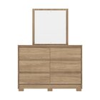 Cômoda 6 Gavetas Com Espelho Ravenna Jequitibá Brilho